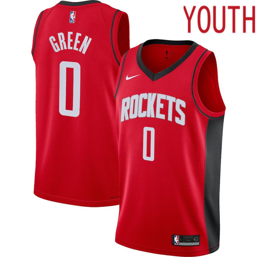Youth Houston Rockets #0 Jalen Green Nike Red Swingman NBA Jersey